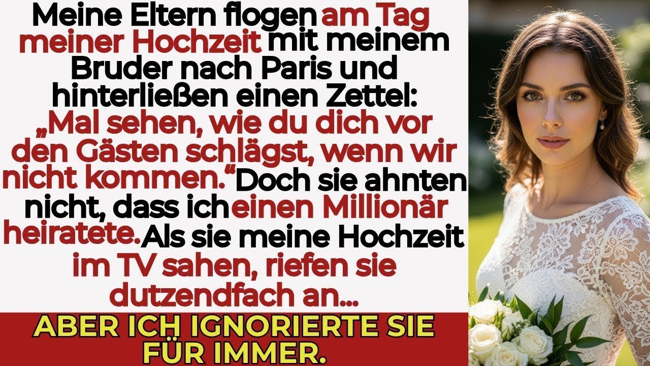 Meine Familie flog am Tag meiner Hochzeit nach Paris – sie kannten meinen Millionärsverlobten nich