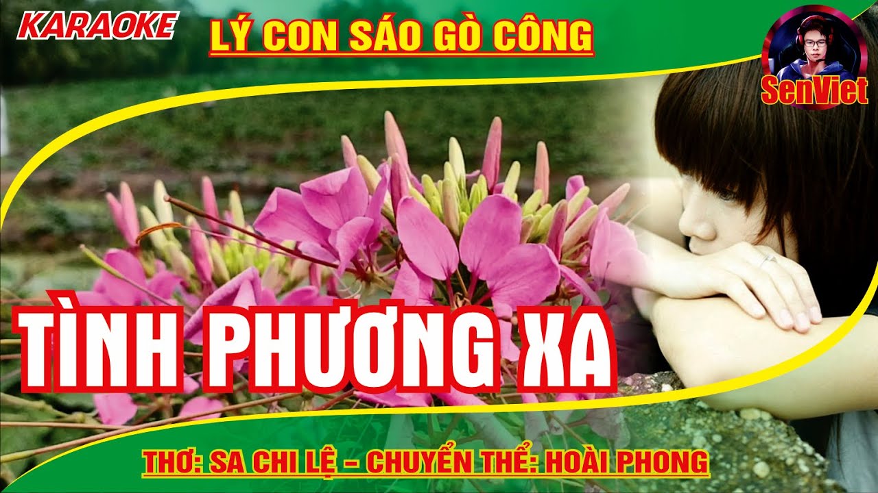 Tình phương xa, karaoke Lý con sáo gò công, Thơ: Sa Chi Lệ, Chuyển thể: Hoài Phong