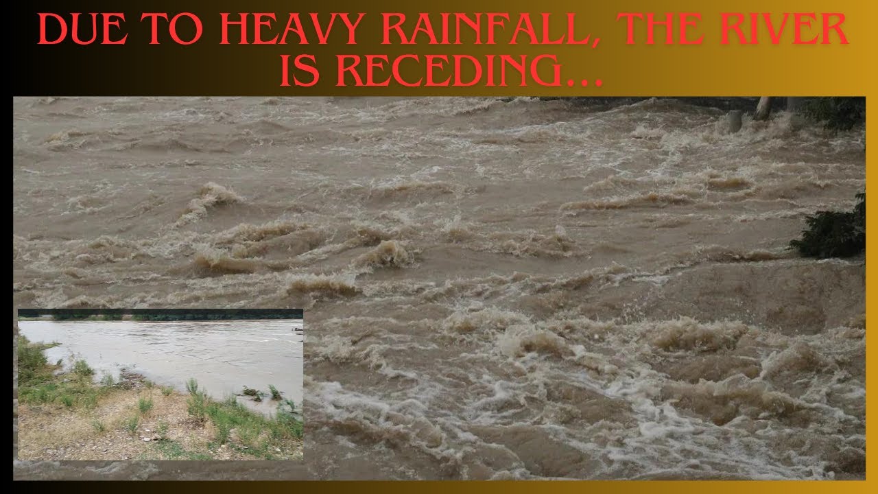 Due to heavy rainfall, the river is receding #rain #river