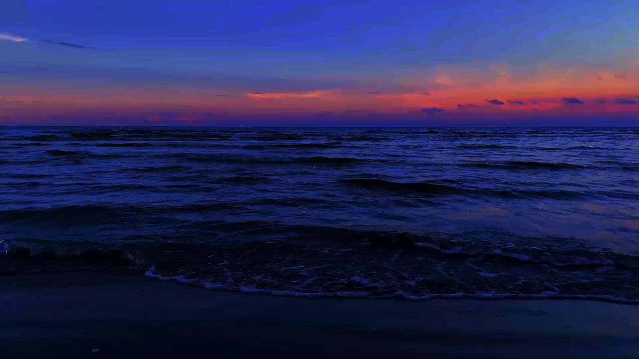 Sleep Background with Calm Night Ocean | Ocean Waves