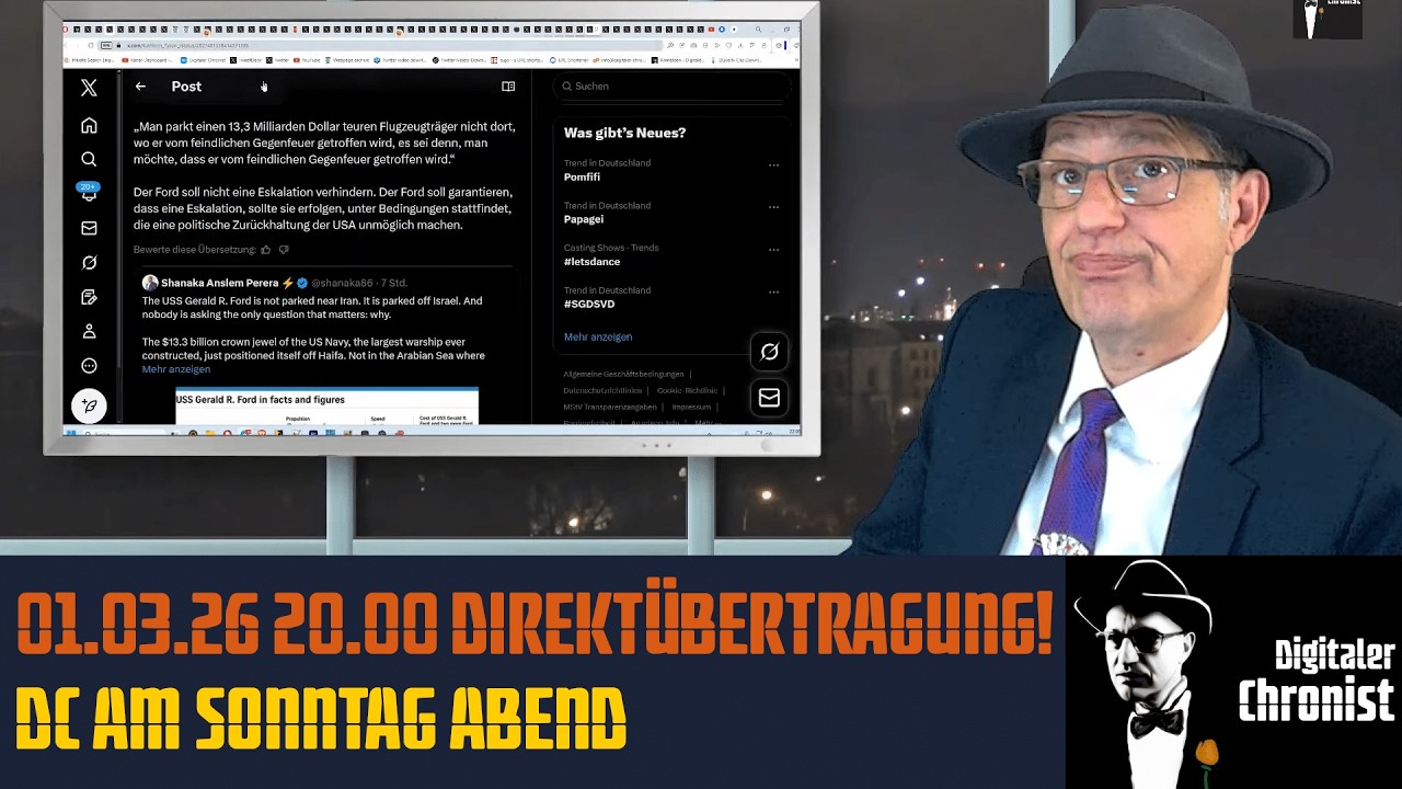 01.03.26 20.00 Direktübertragung! DC am Sonntag Abend