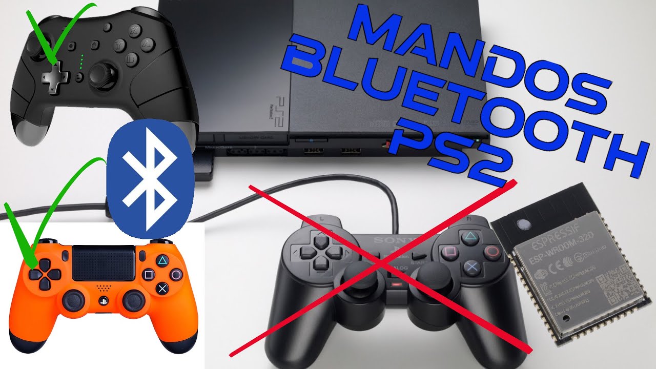 PS2 MOD Mandos Inalámbricos, regulador de voltaje 3,3v y modulo ESP32 WROOM-32D