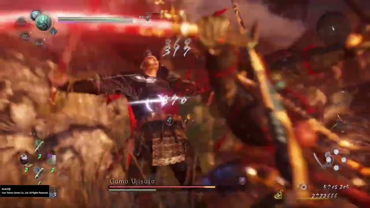 Defeating 3 human bosses first try in nioh 2