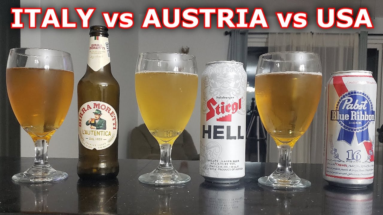 Pabst Blue Ribbon vs Stiegl Hell vs Birra Moretti | USA vs Austria vs Italy