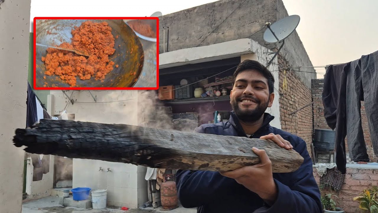 Bacho ki demand pe mummy ji ne banaya gajar ka halwa.🤣🤣