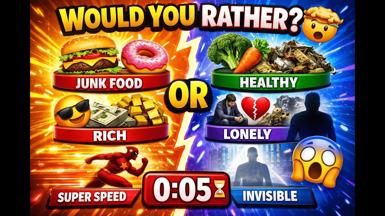 Would You Rather? 🤯 Impossible Random Choices Challenge!