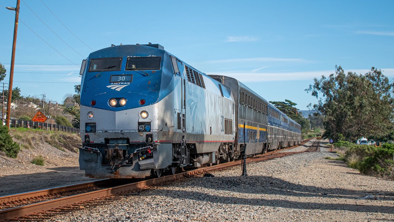 Union Pacific & Amtrak Around Santa Barbara, CA - AMTK 510, Guadalupe Hauler, & More!