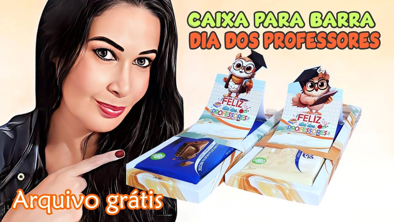 Caixa diferente para barra de chocolate - dia dos professores | arquivo grátis #278