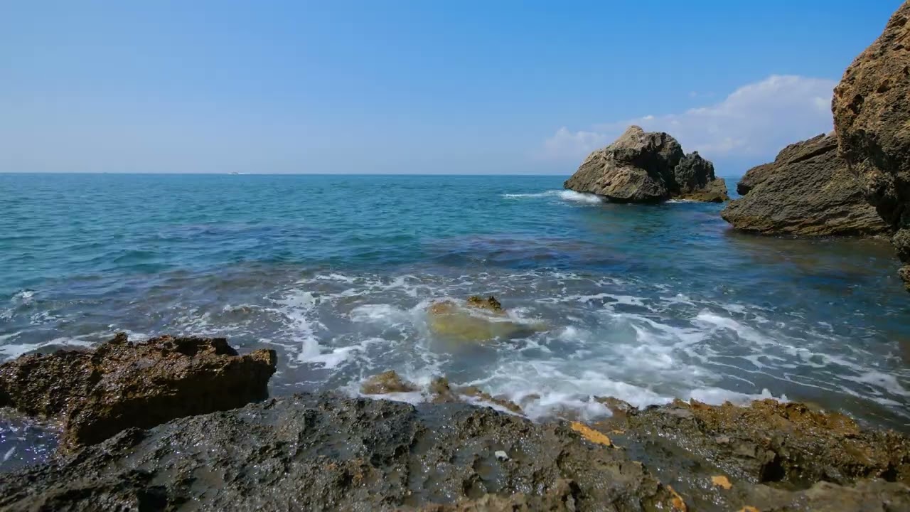 Mediterranean Beach , Ocean Sounds, Sea Waves, White Noise for Sleep & Relax 4k