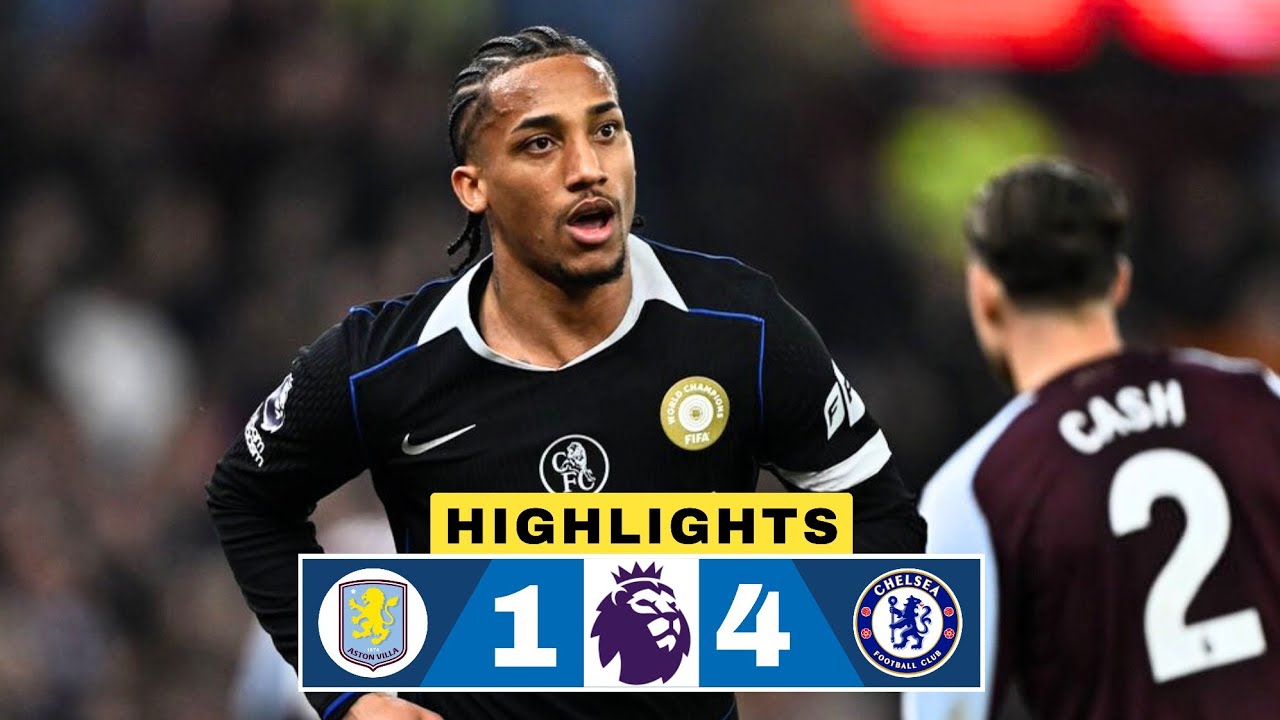 Aston Villa vs Chelsea 1-4 Highlights | Jo&atilde;o Pedro Hattrick | Premier League | Cole Palmer