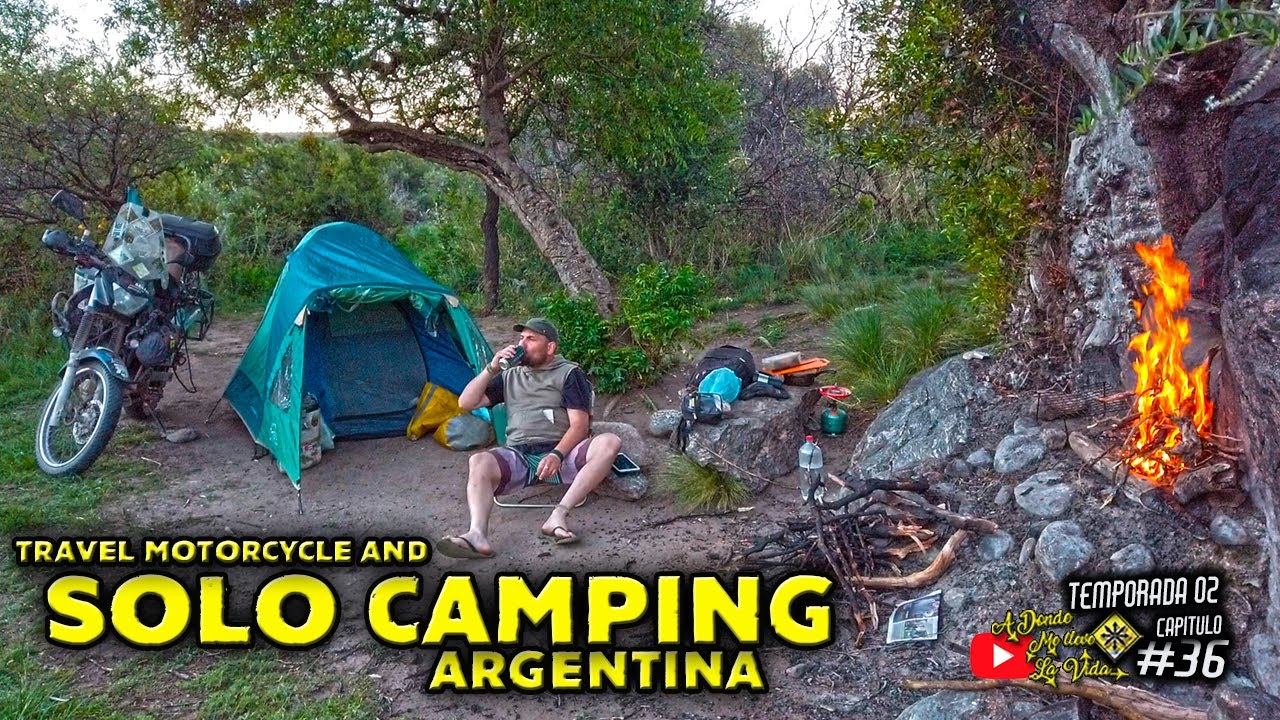 SONIDOS de CAMPING - VIAJE en MOTO - MOTOTERAPIA Córdoba Argentina [Subtitles]