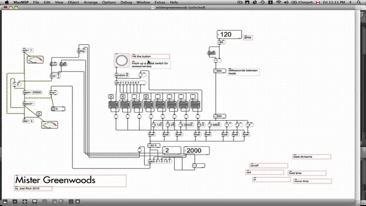 Max/MSP Tutorial HD - Jonny Greenwood style stutter effect