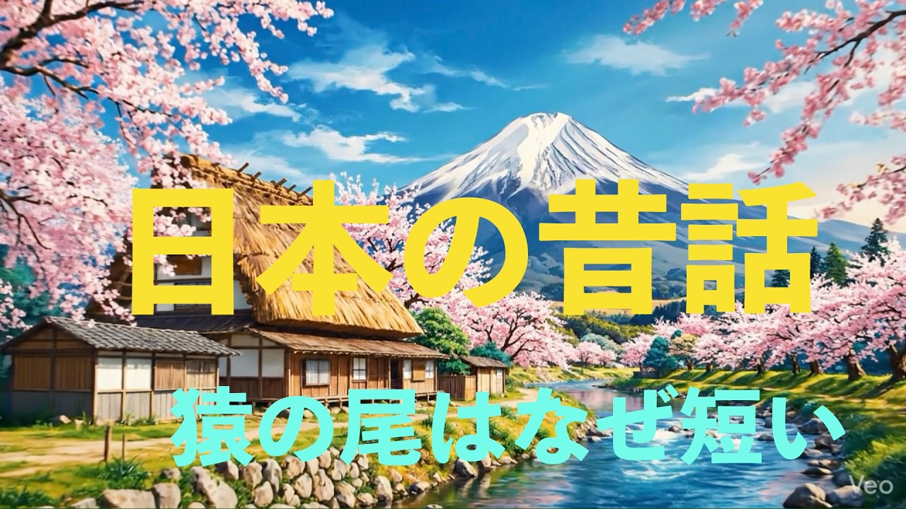 楊老師日語     聽日本民間故事學習日語   『日本の昔話・猿の尾はなぜ短い』日本的猴子為什麼臉紅尾巴短呢？聽了就知道。
