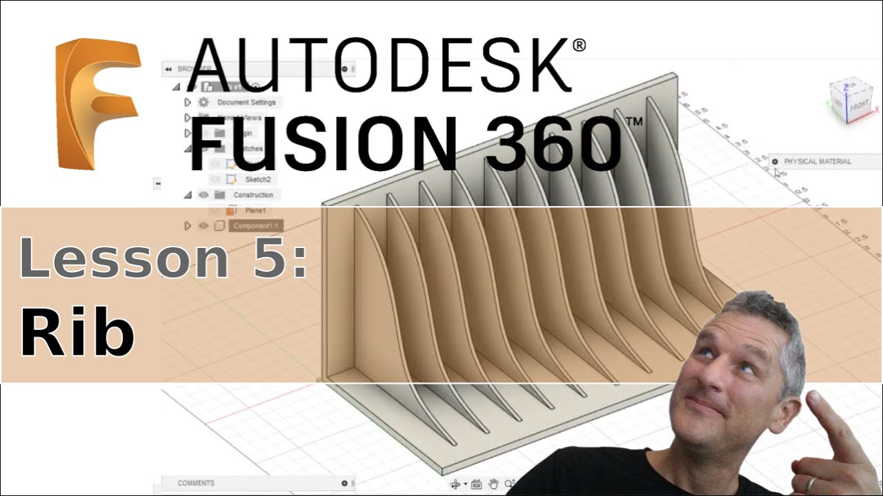 Fusion 360 : 05 : Ребро