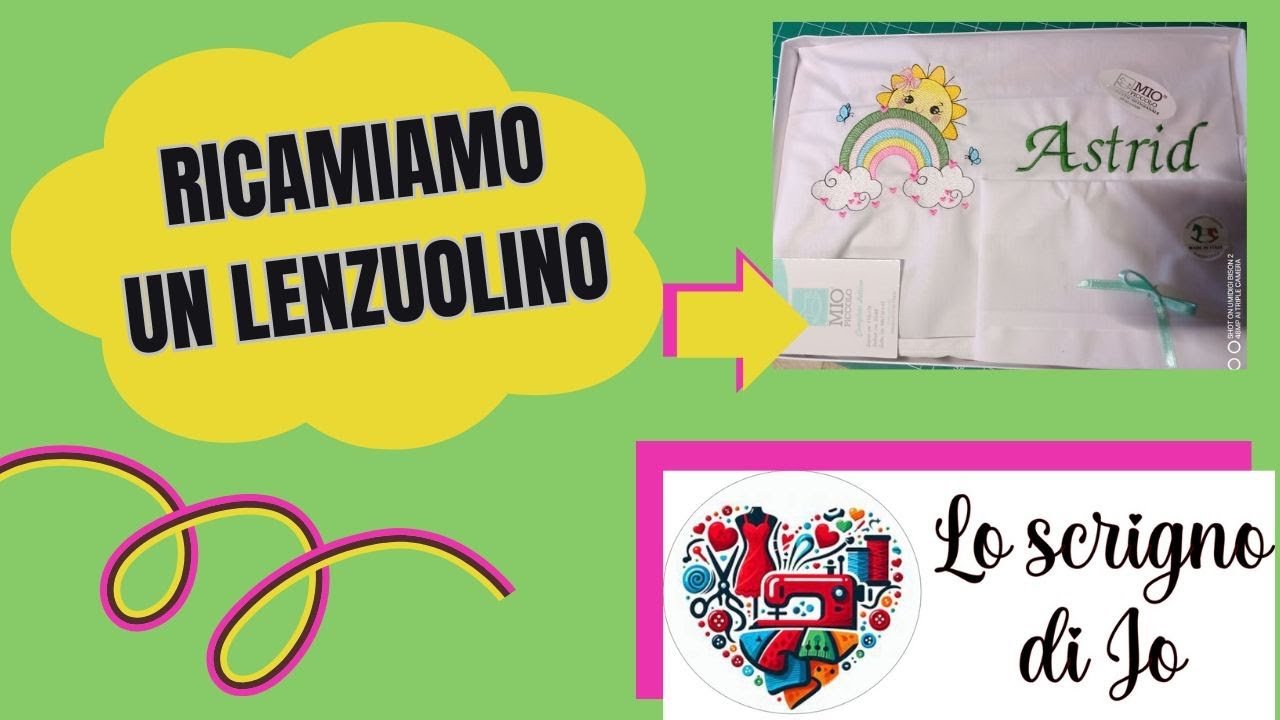 ricamiamo un lenzuolino con la ricamatrice