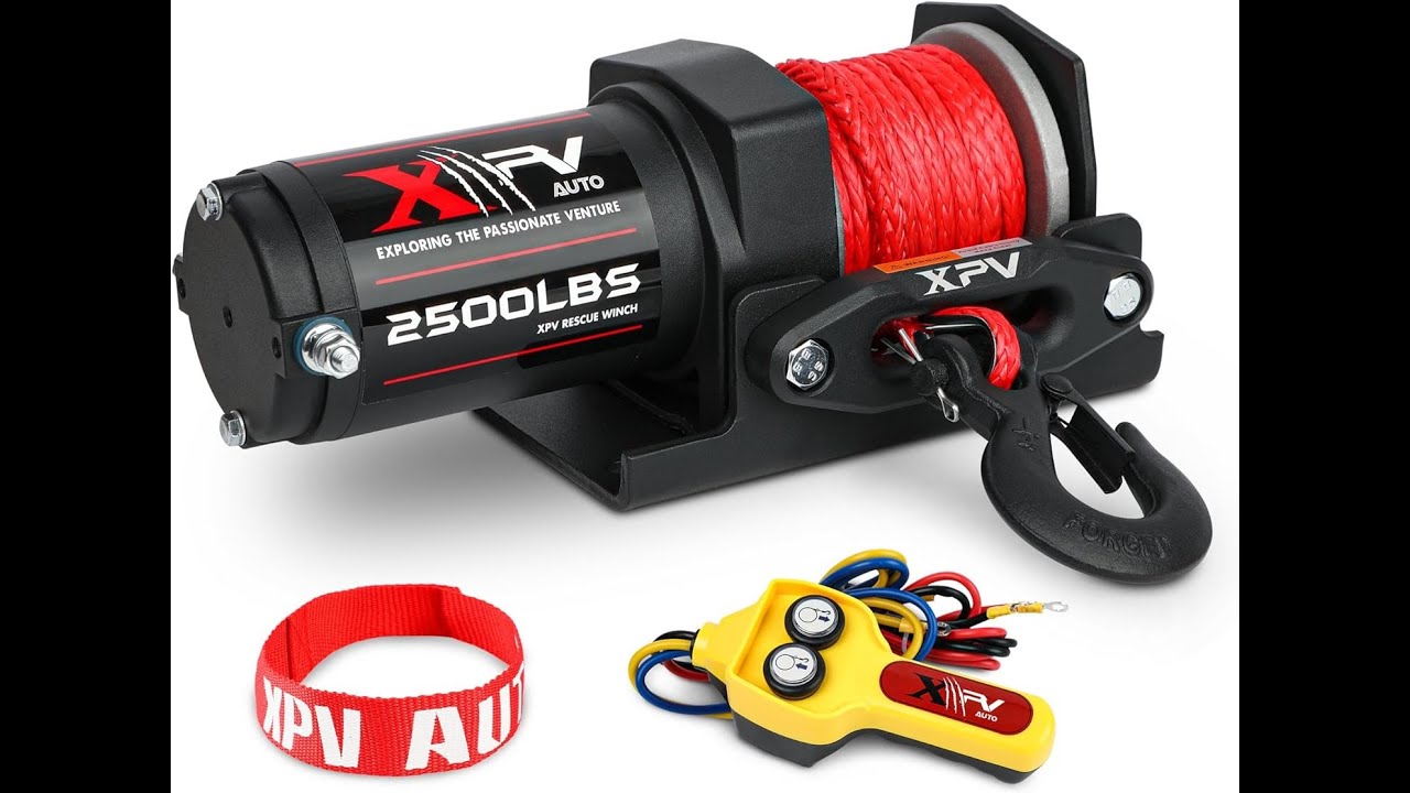 XPV AUTO 2500lbs Electric Winch with Synthetic Rope. Part 1