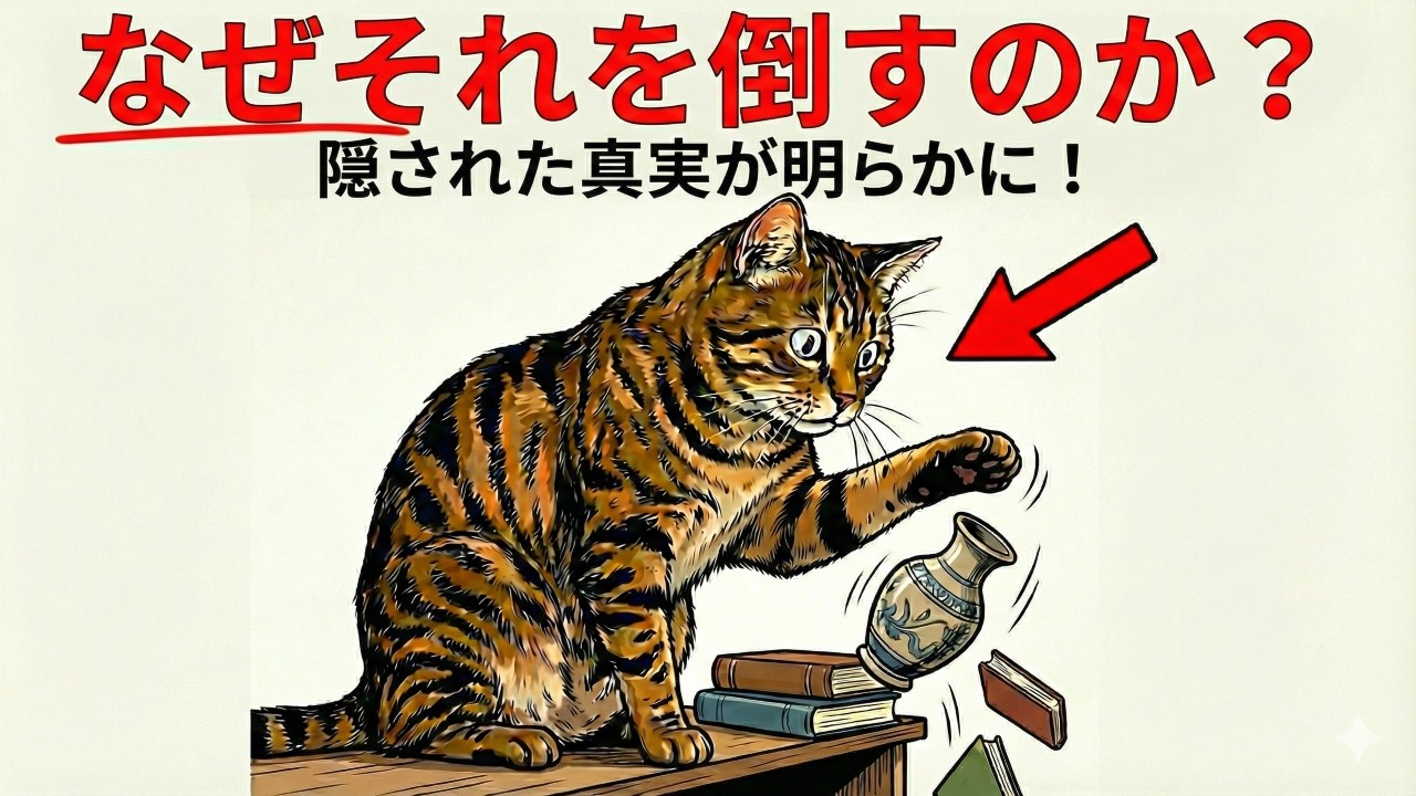 猫が物を落とす本当の理由【科学が証明した衝撃の真実】