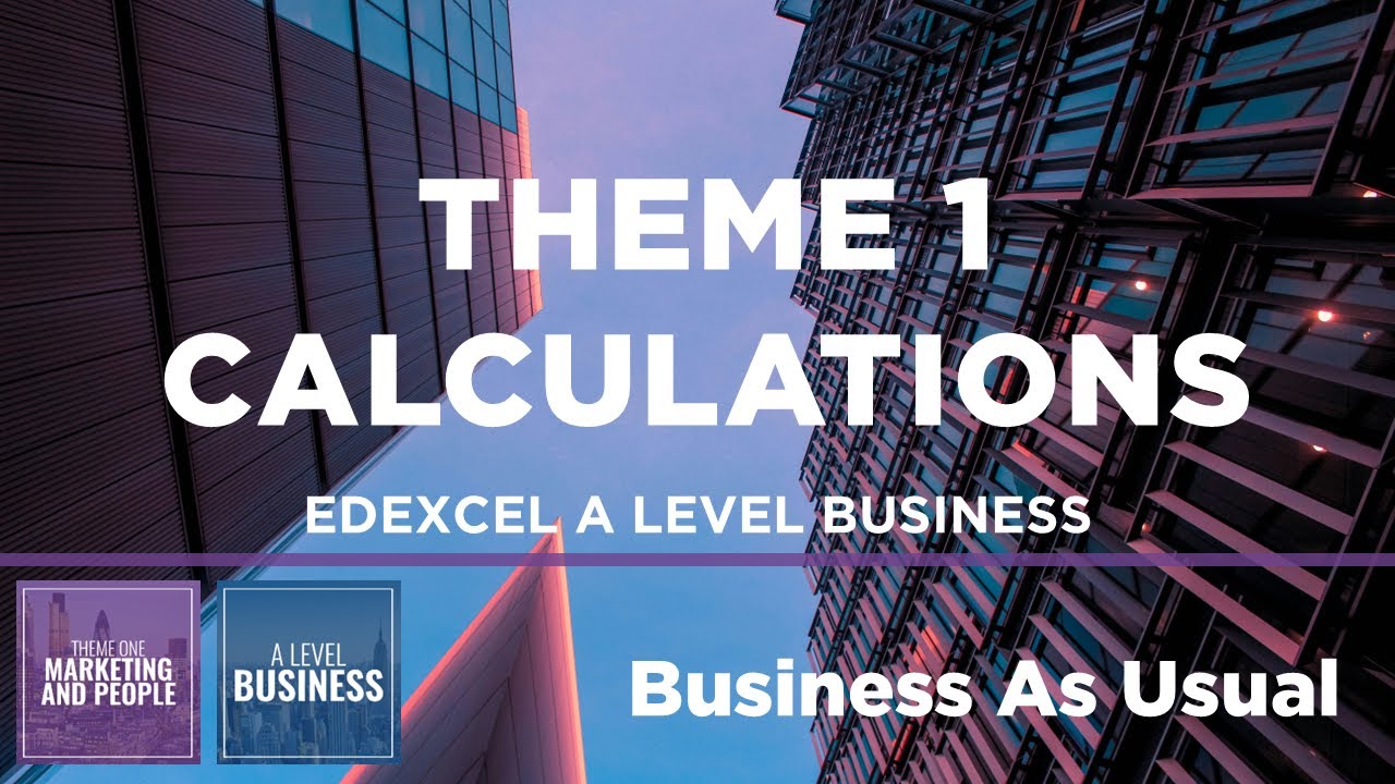 All Theme 1 Calculations (Edexcel A Level Business)