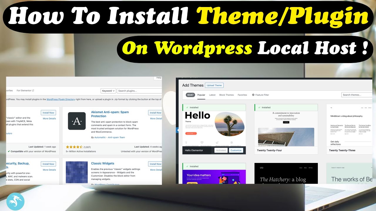 How To Install Theme/Plugin On Wordpress Local Host In Hindi #wordpress #wordpresstutorial