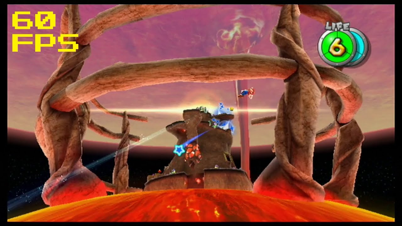 101. [60 FPS] The Sinking Lava Spire - Melty Molten Galaxy - Super Mario Galaxy