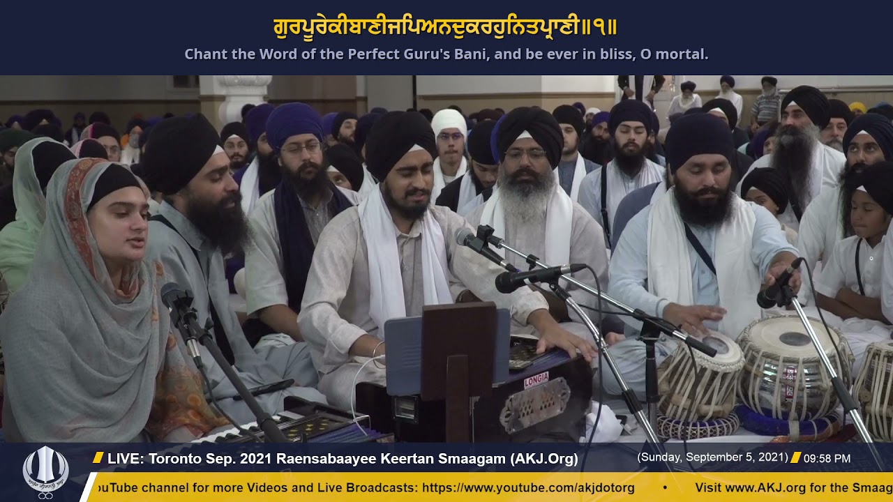 014 Toronto September 2021 - Raensabaayee Keertan - Bhai Kudhrit Singh Jee Toronto