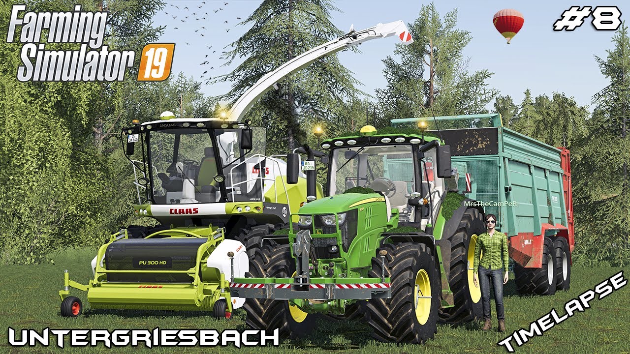 Сбор силоса с MrsTheCamPeR | Животные в Унтергрисбахе | Farming Simulator 19 | Эпизод 8