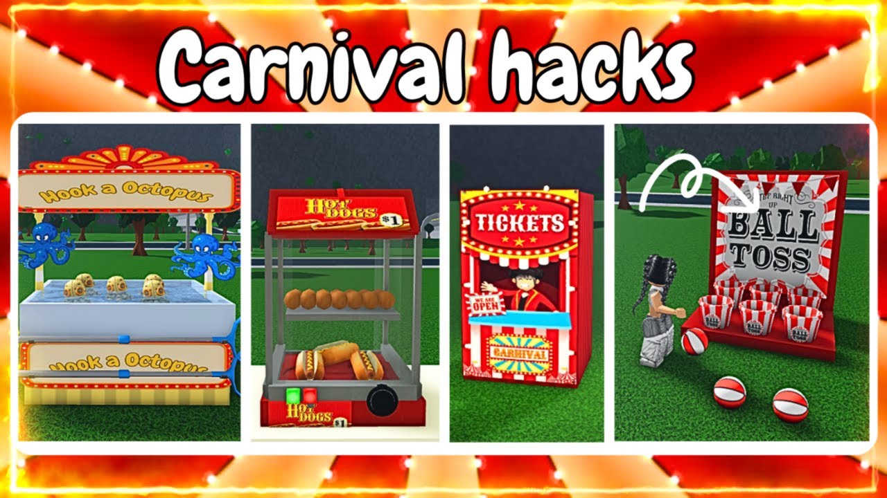 4 Bloxburg CARNIVAL build HACKS