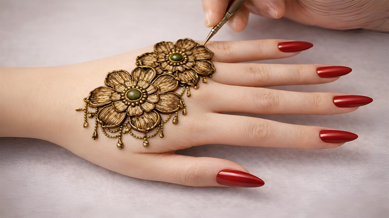 Mehndi design full hand simple and easy  Very simple stylish mehndi design  Anisha mehndi magic