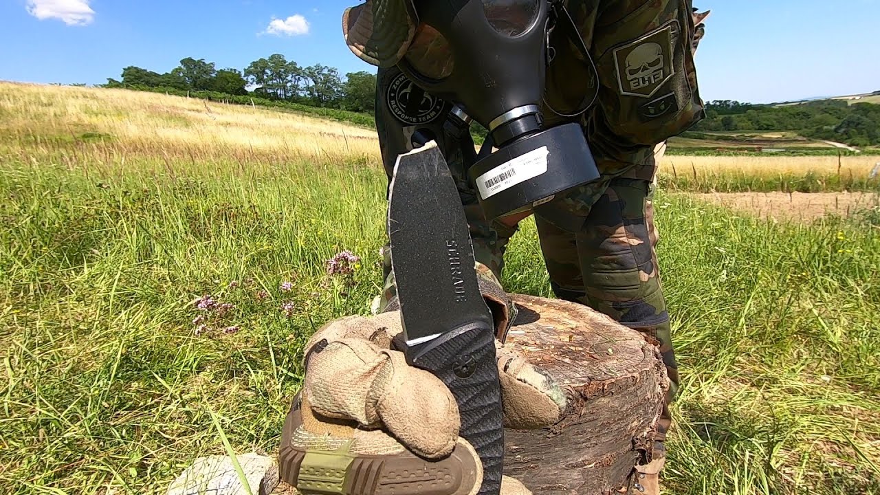 SCHRADE 57 FIXED BLADE - KNIFE DESTRUCTION TEST - UNTIL IT BREAKS - 65Mn CARBON  @SchradeKnives