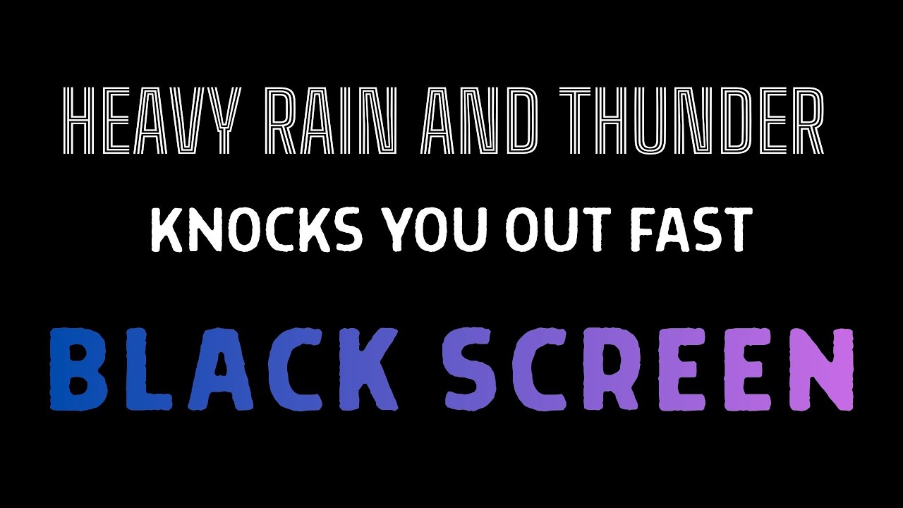 3 Hours of Heavy Night Rain Sounds, Rain and Thunder, Black Screen Rain Sounds For Sleeping, Rain