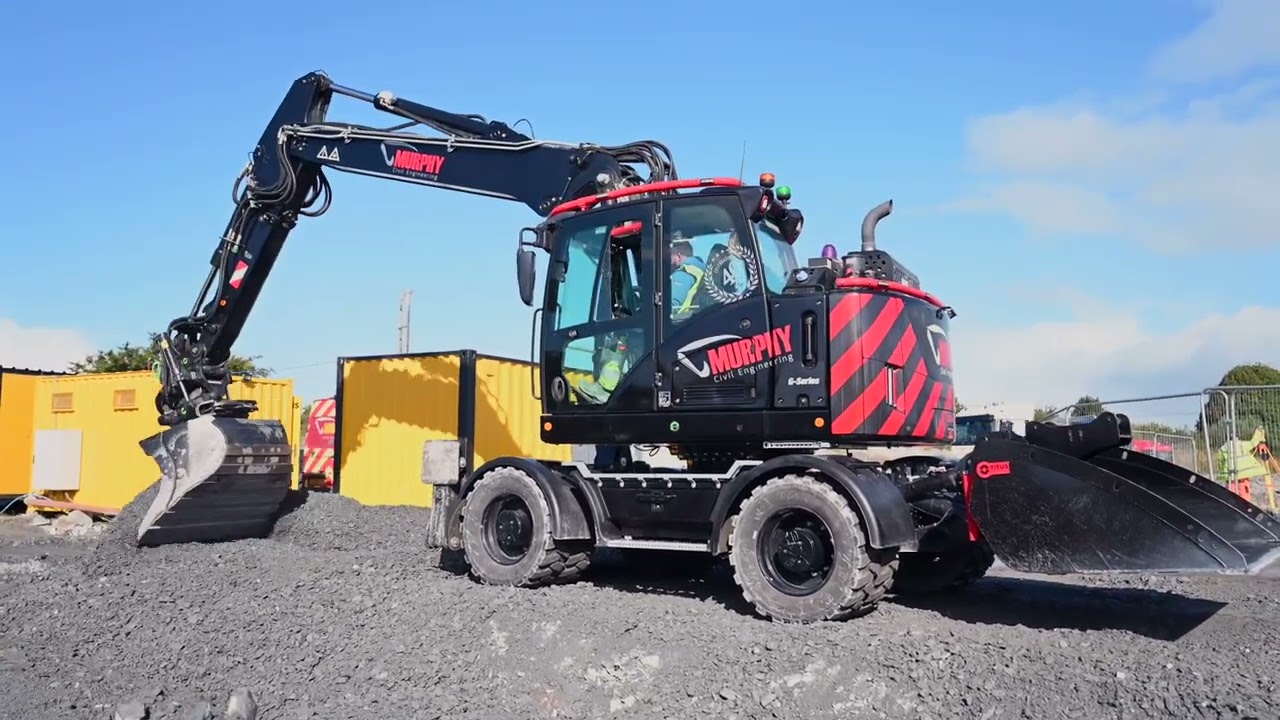 NEW Hydrema MX18G wheeled excavator. #steelwrist #tiltrotator