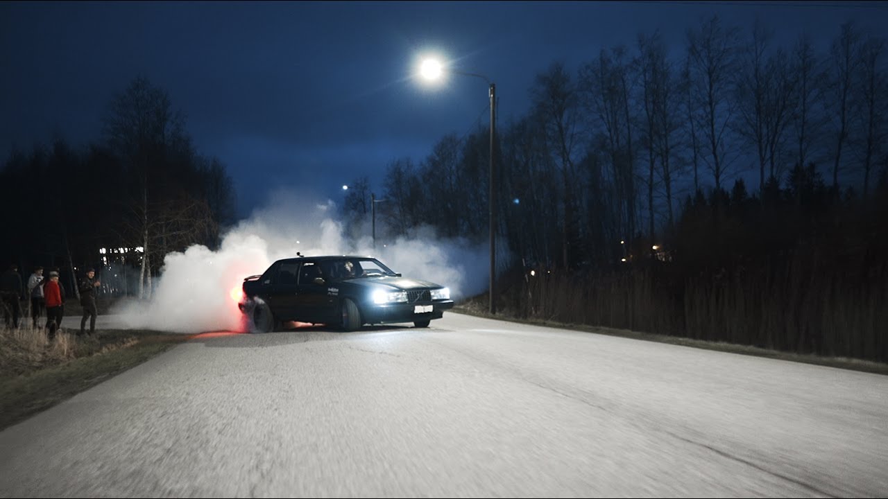 BRUTAL VOLVO 940 TURBO BURNOUT⎟4K