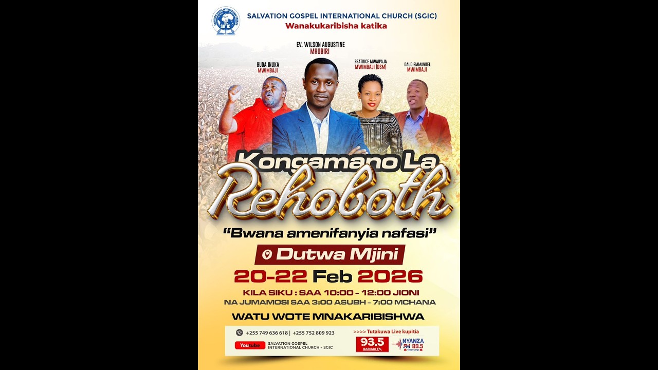 #LIVE: DAY 3 :  KONGAMANO LA REHOBOTH || EV. WILSON AUGUSTINE |SGIC DUTWA