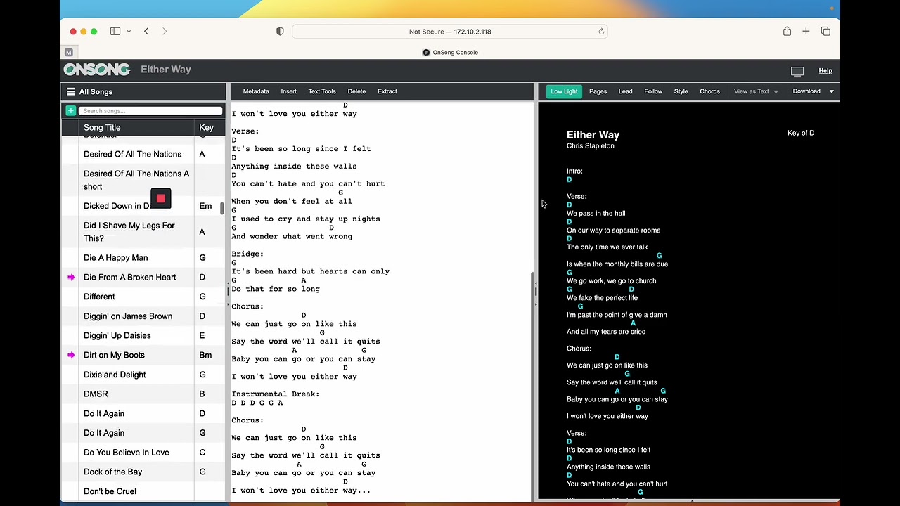 Importing Ultimate Guitar Chord Charts into On Song