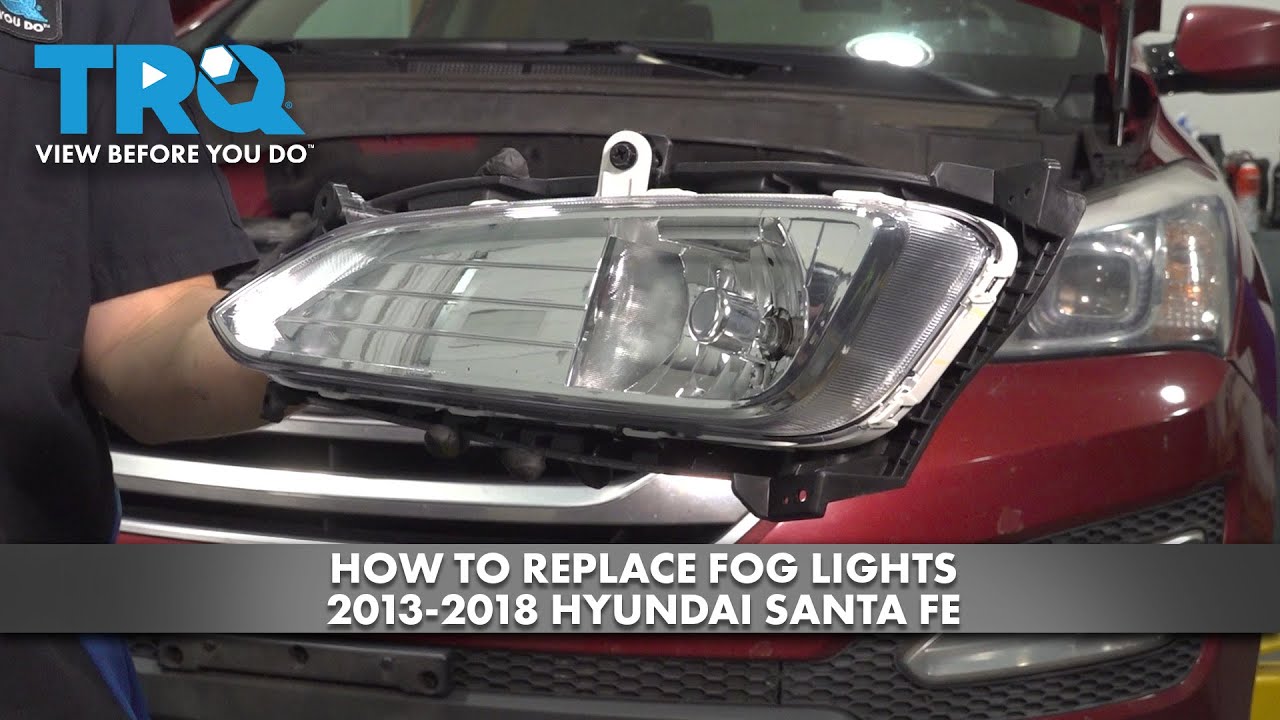 Как заменить противотуманные фары на Hyundai Santa Fe 2013-2018