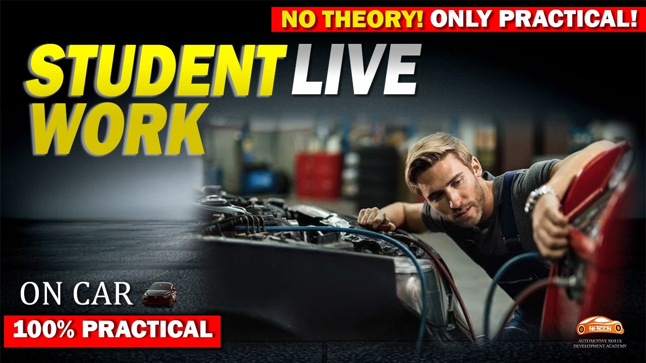 Student Live Work on Car 🔧 | 100% Practical Training | No Theory Only Practical #AutomobileTraining