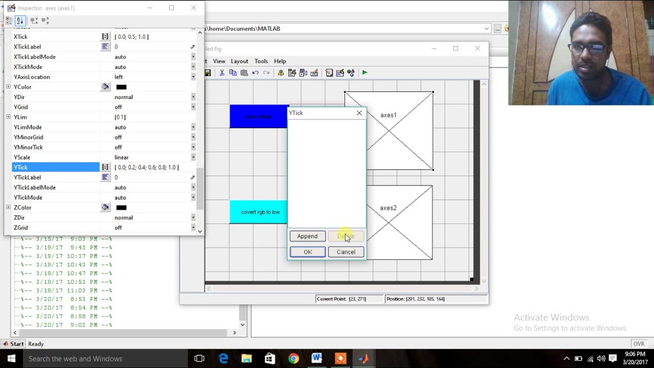 how to create a GUI in matlab