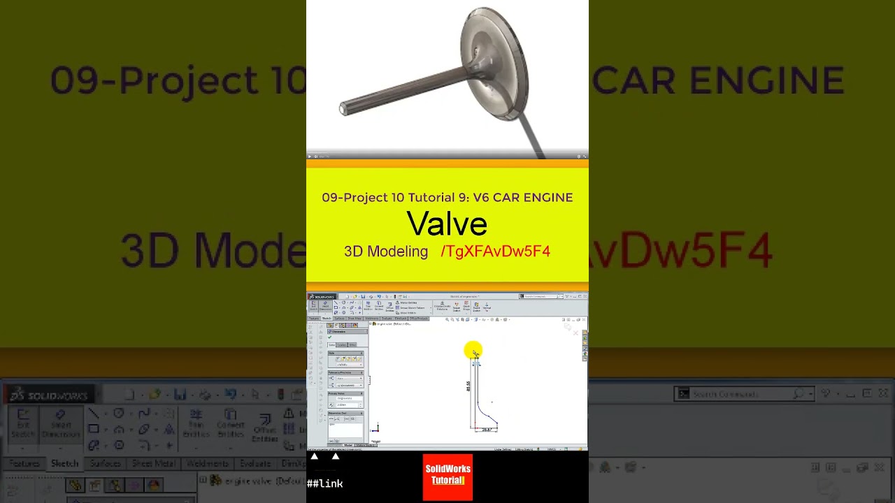 9- 3D Draft | Car Engine |: Valve 