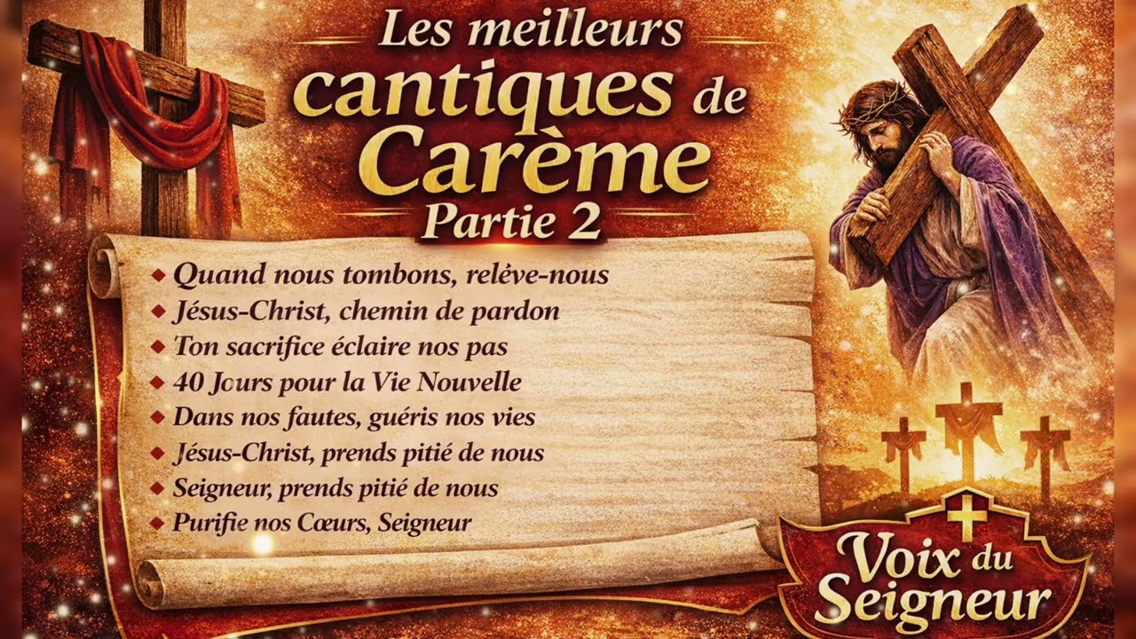 ✝️🎶 Carême 2026 🙏 Les Cantiques qui Nous Ramènent à Dieu | 40 Jours de Miséricorde#carême #foi 
