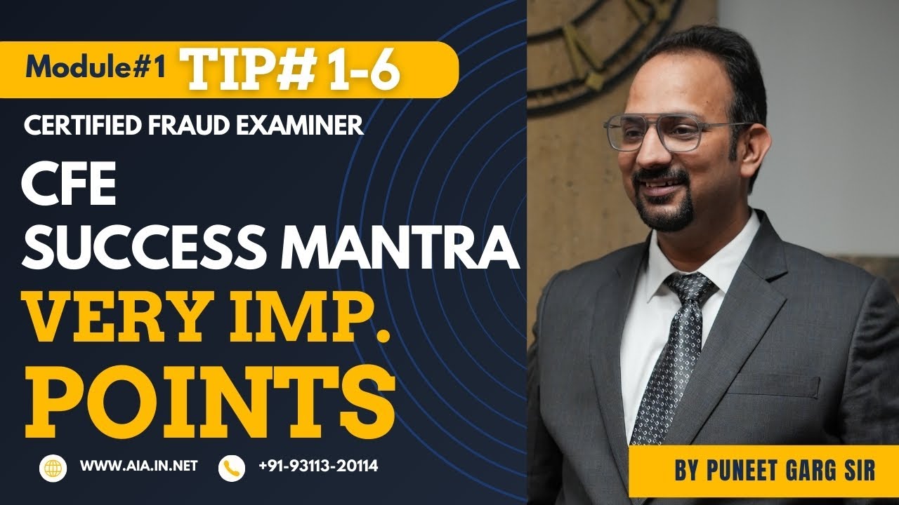 Tip# 1-6 | Module 1 Chapter 1 | CFE Success Mantra #cfe #acfe #fraudexaminer #cfesuccess #cfeexam