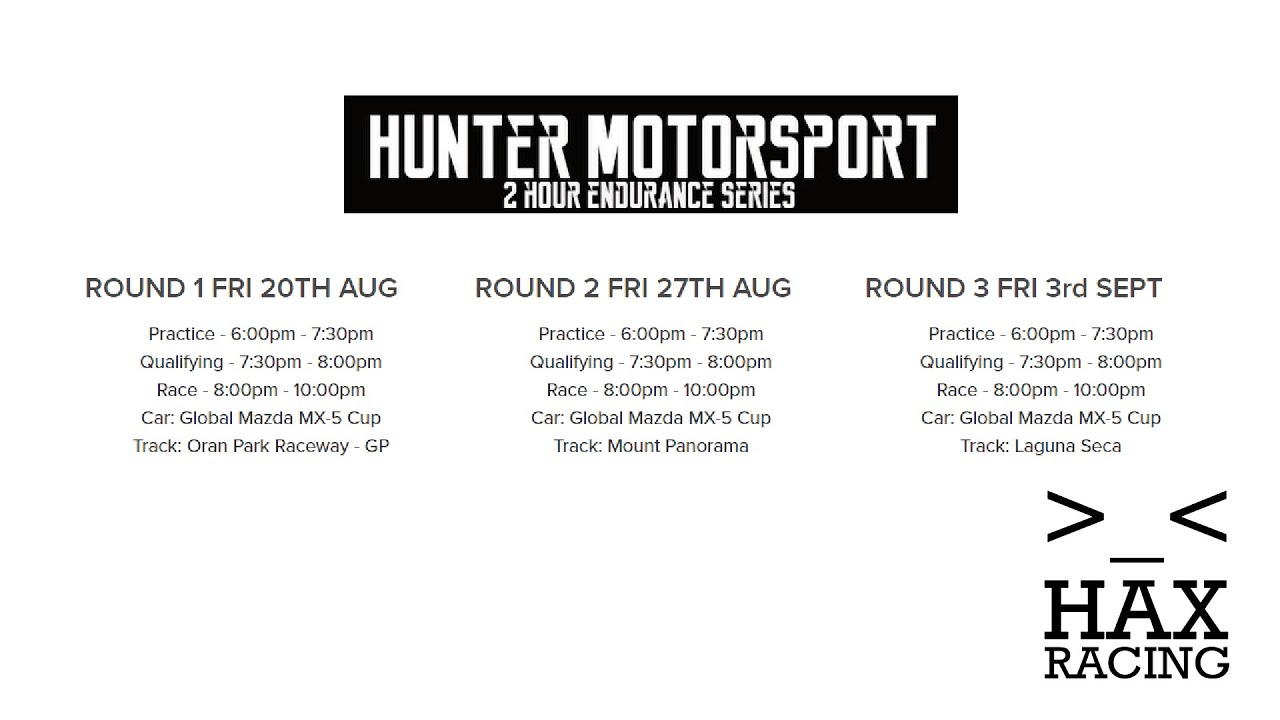 Hunter Motorsport Endurance E-racing Series Round 3: Laguna Seca