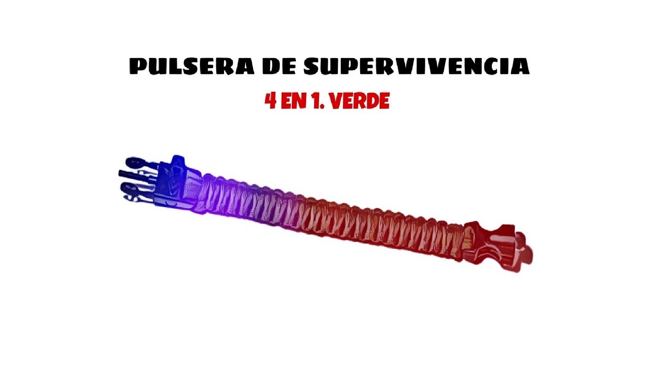 Pulsera de supervivencia 4 en 1 Verde distribuido por CABLEPELADO &reg;
