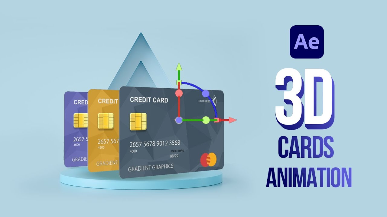 After Effects Animation Tutorial | 3D Camera and Card Animation | After Effect