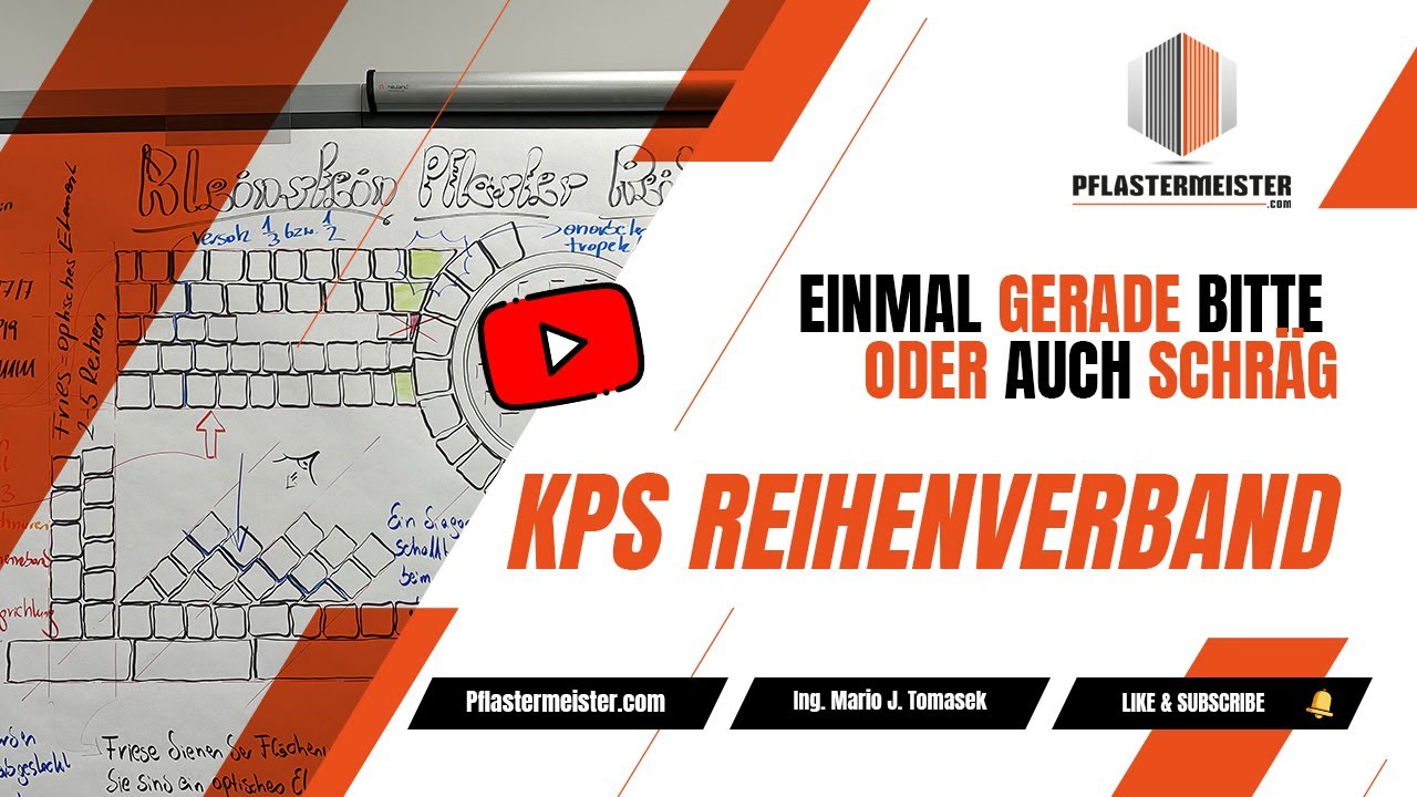 Pflastermeister Mario Tomasek - Gerade oder schräg, der Kleinsteinpflaster Reihenverband