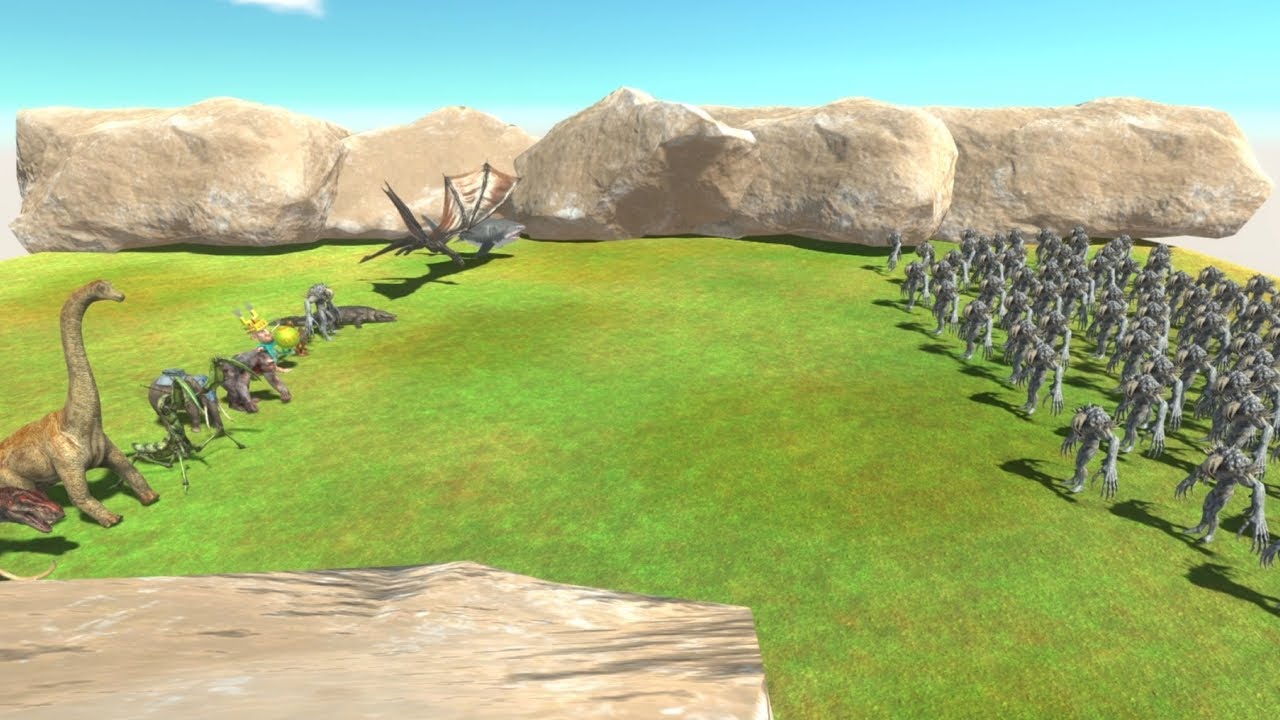 New Strongest Team vs 100 Infernals Animal Revolt Battle Simulator