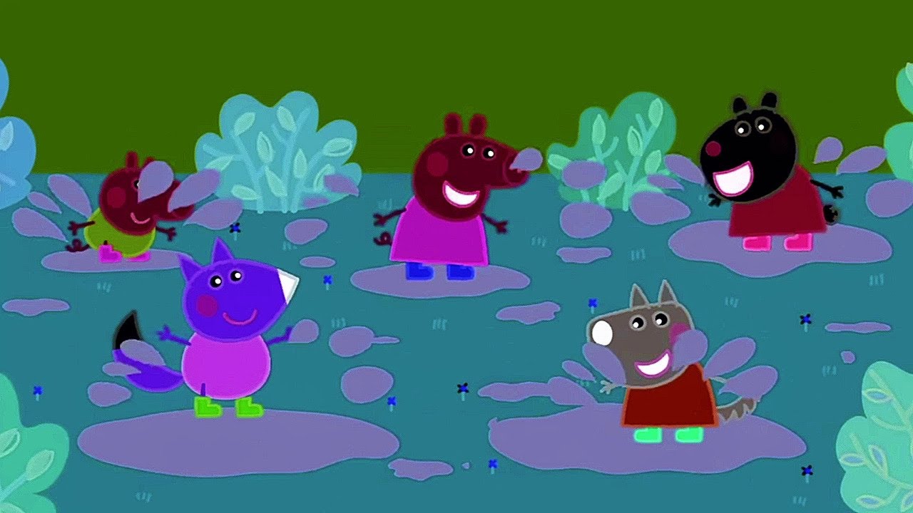 Peppa and Friends Jump in MUDDY  Puddles // Sponsored by  Gamavision Csupo effects