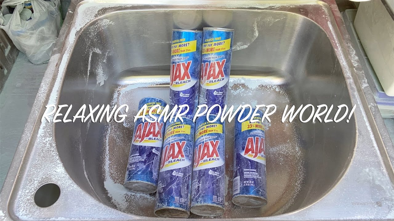 ASMR 13 CANS OF AJAX POWDER PLAY/POUR!