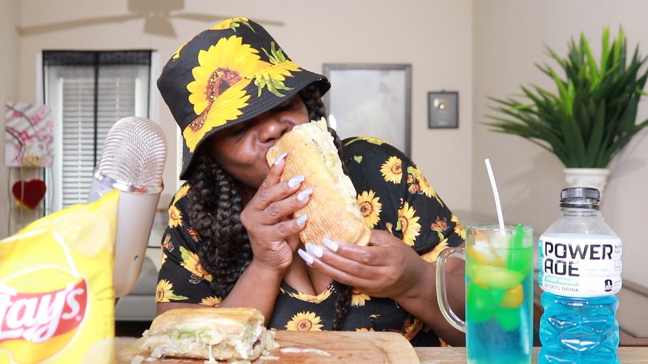POT BELLY BIG VEGGIE MELT AND LAY'S CHIPS ASMR EATING SOUNDS