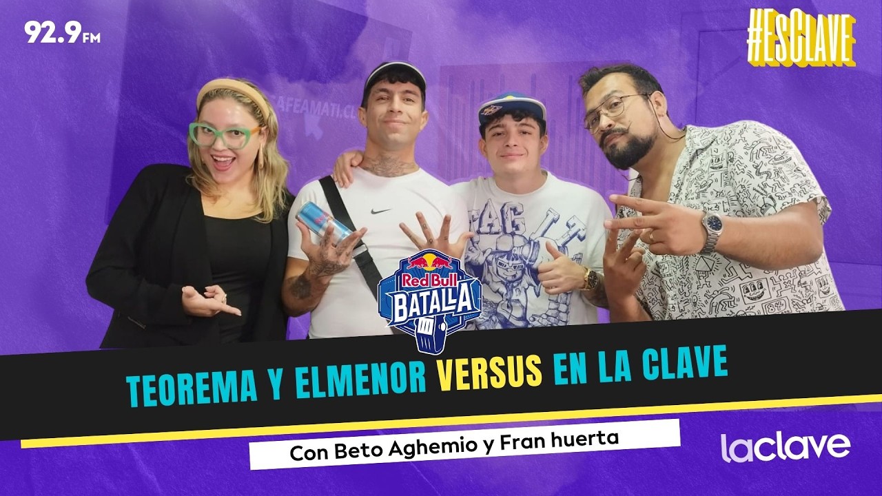 Teorema y El Menor freestylean en vivo en Radio La Clave y anticipan la final mundial de Red Bull