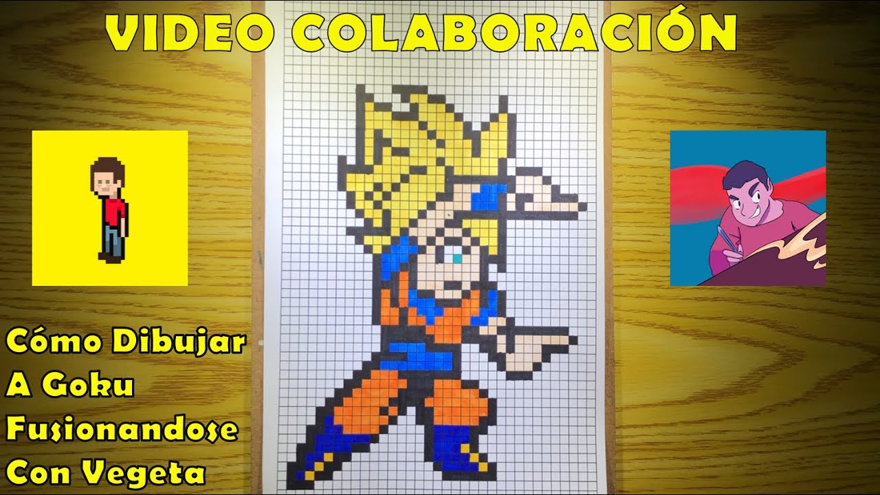 Cómo Dibujar a Goku Super Saiyajin! COLABORACIÓN CON DAVID IMA PIXEL ART